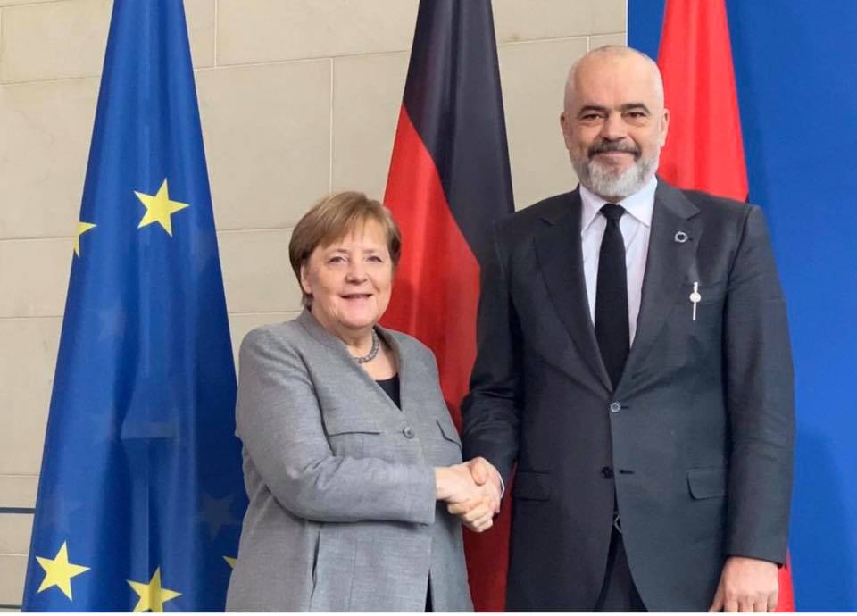 Merkel Tells Albania's Rama Germany Will Push For EU Accession Talks In March