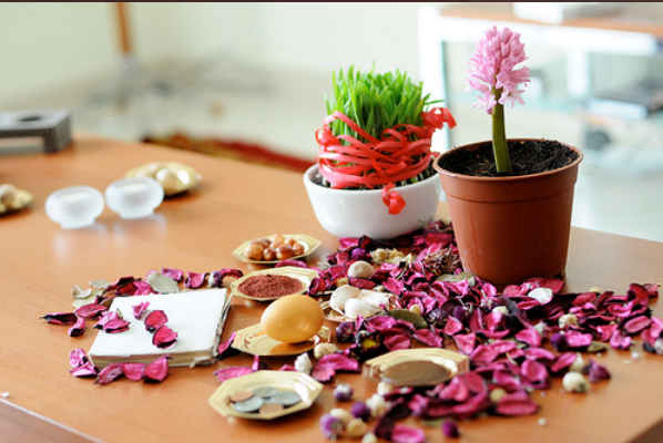 Nowruz marks the first day of the Iranian calendar and the New Year. People participate in the Nowruz celebrations and traditional Iranian Spring Festival. Spring starts in the Northern Hemisphere at 4:49 is Friday, March 20th of 2020. The beginning of this spring and the new year is a pain since last year for the Iranian people suffered amid the spread of the disaster-stricken Coronavirus in 198 cities with 7000 dead (according to the main opposition NCRI ), the crackdown of their protests in November with 1500 killed, the downing of Ukrainian a passenger plane with 176 dead, economic hardships and poverty, corruption and Incompetency of the authorities in response to floods and natural disasters. But Iranian citizens are celebrating the new year even with a small seven-seater table. They hope that this year will be the last year of Mullahs. “Haft Seen” literally translates into Seven items starting with the letter “S” in the Persian alphabet. The traditional table includes flowers, a crystal bowl with swimming goldfish, a mirror, candles, painted eggs, the Holy Quran, and seven food items beginning with the letter "S" in the Persian alphabet.